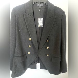Express Blazer- Black with Gold Button detail.
